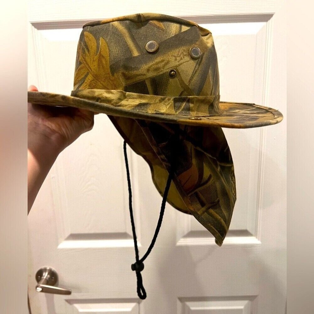 CAMO BUCKET SUN UV BOONIE‎ BUSH AUSSIE OUTBACK SAFARI JUNGLE FLAP EARS NECK HAT